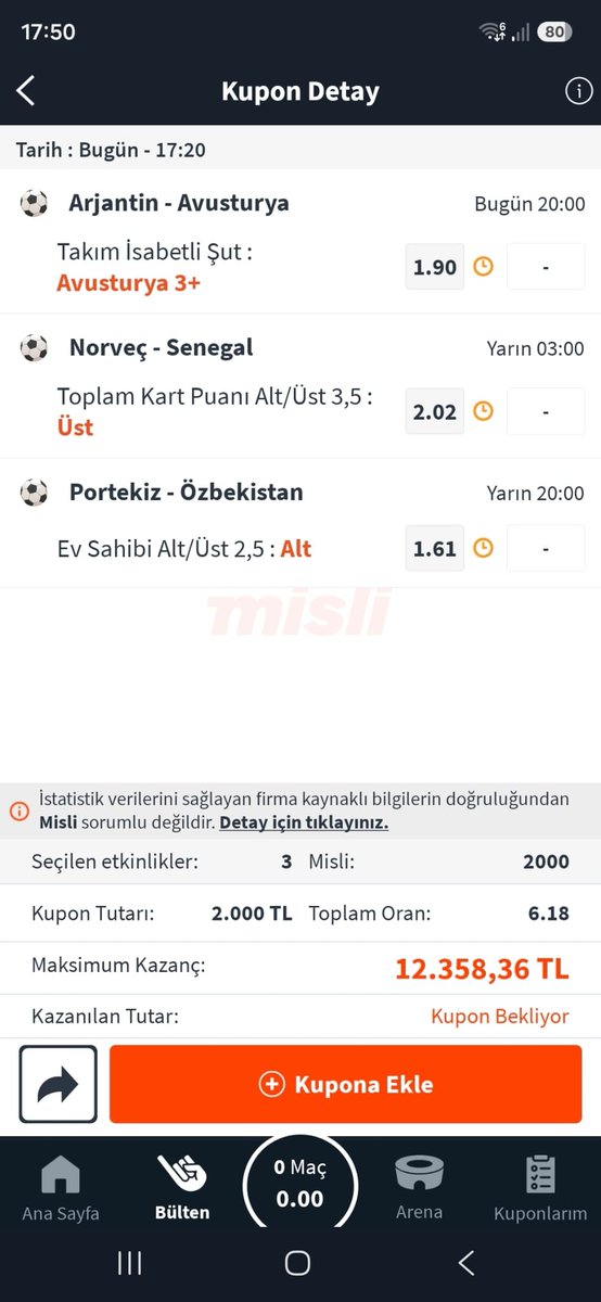 s266872's tweet photo. Maçlar başlamadan önce çok mantıklı geliyor ama bakalim 
#kupon #iddaa #bahis #bet #tip https://t.co/WeIYenQMyN