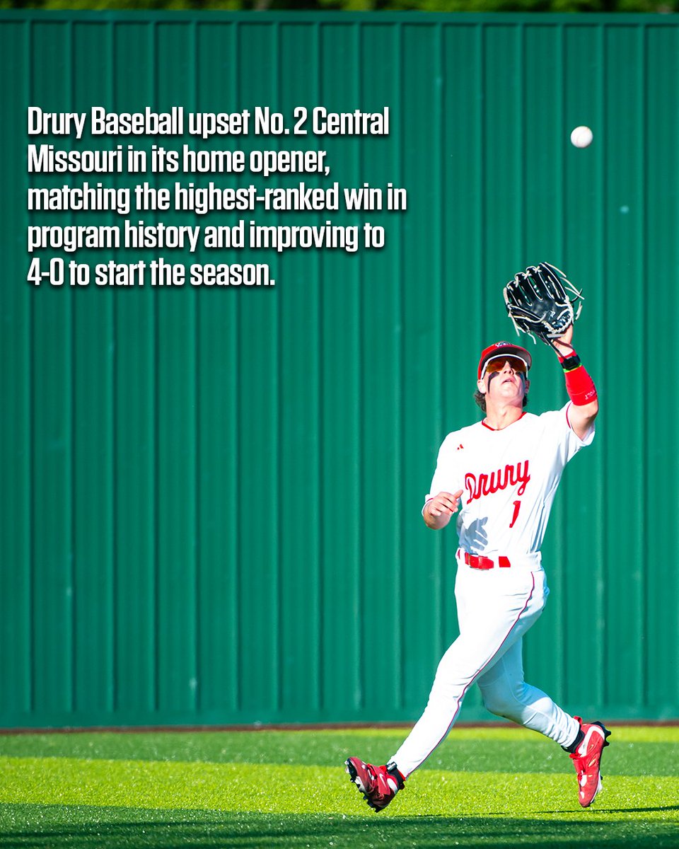 drurypanthers's tweet photo. 𝑫𝒓𝒖𝒓𝒚 𝑫𝒐𝒛𝒆𝒏 

Looking back at the top moments from the 2025-26 season ⭐️

Drury Baseball's 9-7 win over No. 2 Central Missouri ⚾️

#OneDrury https://t.co/a2fkAtpMEq