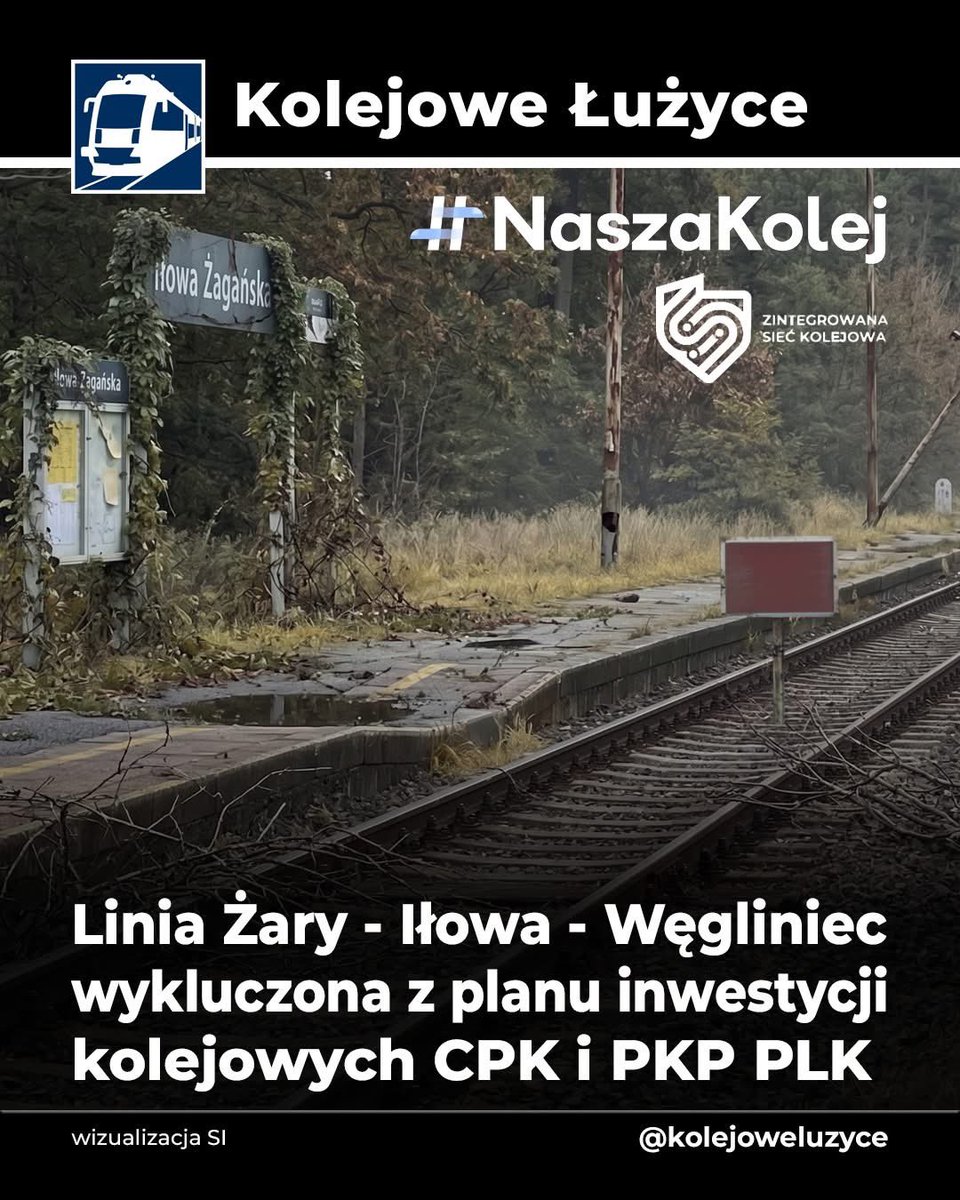 kolejoweluzyce's tweet photo. 🚨 SKANDAL! Nowa mapa @CPK_PLK do 2050 r. to wielka biała plama na Łużycach! ❌

W planach całkowicie POMINIĘTO linię LK282 Żary-Iłowa-Węgliniec. Ponad 22 tys. pasażerów miesięcznie ma zostać odciętych na rzecz linii wojskowej bez peronów! 🤯 Stop marginalizacji!
#Kolej #Lubuskie https://t.co/UFqtlotmBg