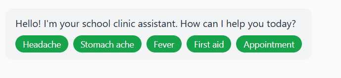 wedeVtan's tweet photo. chatbot for school clinic headline.... https://t.co/lDhSGcBVWs