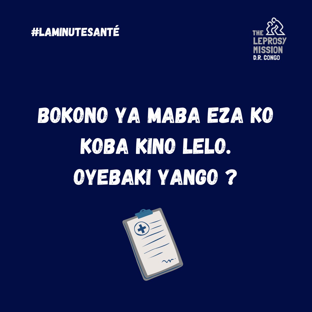 CongoTLM's tweet photo. La lèpre existe encore de nos jours et son traitement est gratuit ... Soyez vigilants !!!

#RDC #sante #tendance #viral #popular #leprosy https://t.co/oebh1E1emh