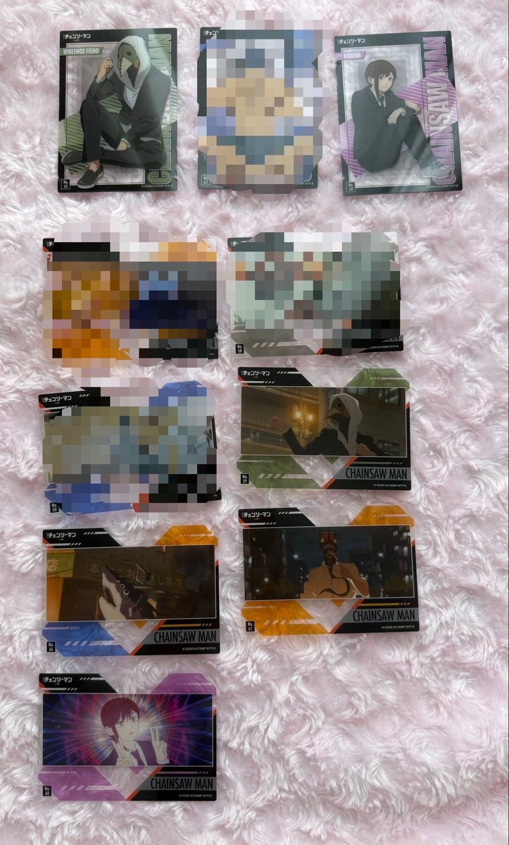 02_yu050's tweet photo. 交換・譲渡チェンソーマン クリアカードコレクションガム2

譲▶画像1〜2
求▶110円/枚+送料
郵便交換のみ　
画像1は画像2から2枚抱き合わせのお取引でお願いします。
画像2は1枚〜可能ですがまとめての方優先でお願いします。
難しいかとは思いますが検索からもお気軽にお声掛けください！ https://t.co/Q2kN3u8M63