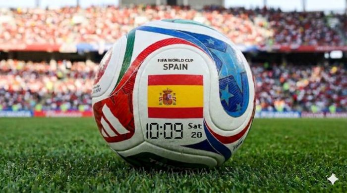 WatchfacesBe's tweet photo. New Post: World Cup 2026 Ball – Spain https://t.co/pVC61kQzjn https://t.co/rliHZLe1Qp