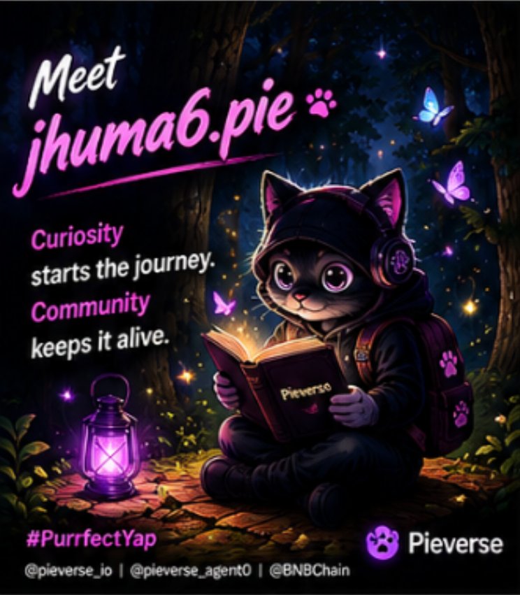Sumit14456281's tweet photo. Meet jhuma6.pie 🐾
Web3 isn't only about rewards.
It's about meeting people, sharing ideas, and learning together.
That's what keeps me here. 🚀
@pieverse_io @pieverse_agent0 @BNBChain
#PurrfectYap https://t.co/5pnk9XYTlX