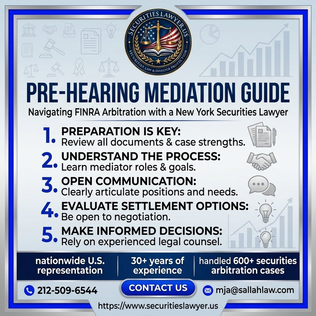 SECLaw's tweet photo. The depth of our experience can help you assess mediation before FINRA arbitration—call 212-509-6544 or email mja@sallahlaw.com. #FINRA #Mediation #Arbitration #SecuritiesLaw #InvestorRights #BrokerDefense https://t.co/SBmEoxT52b