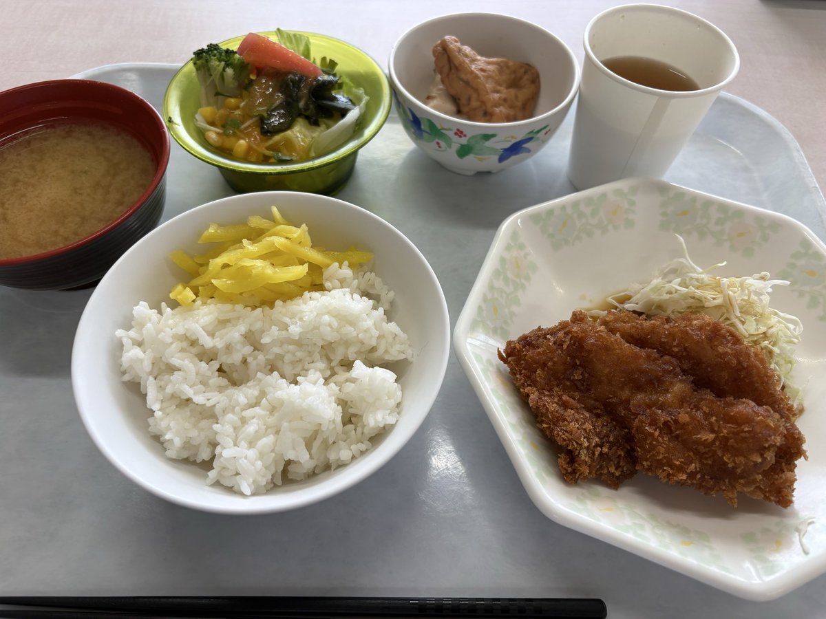 takuya_ypc's tweet photo. 食堂でひとり飯
白身魚フライ定食100円❗️
#福利厚生の良い会社 https://t.co/8uEbTAOGBY