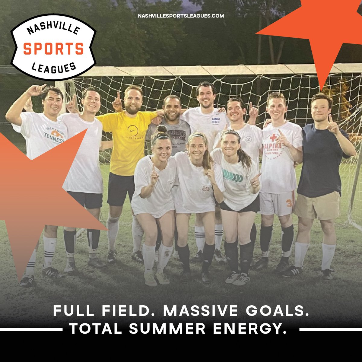nslsports's tweet photo. Go big on the pitch! ⚽️ Monday 11v11 Soccer at Madison Park closes registration this Thursday, 6/25. Find your Team: https://t.co/eTgF2ZIxFR #NSLSports #NashSports https://t.co/JGxUd3lIjn