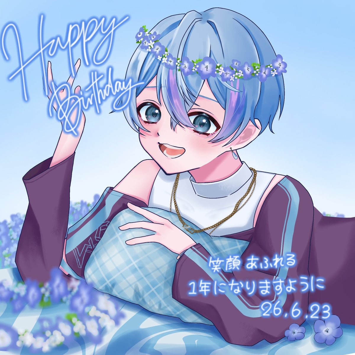 Kore_nayam's tweet photo. #こさめ爆誕なのさっ2026 
＃こさめの絵
笑顔あふれる１年になりますように⊹₊⟡⋆˚⊹ https://t.co/X5d7hYdZqz