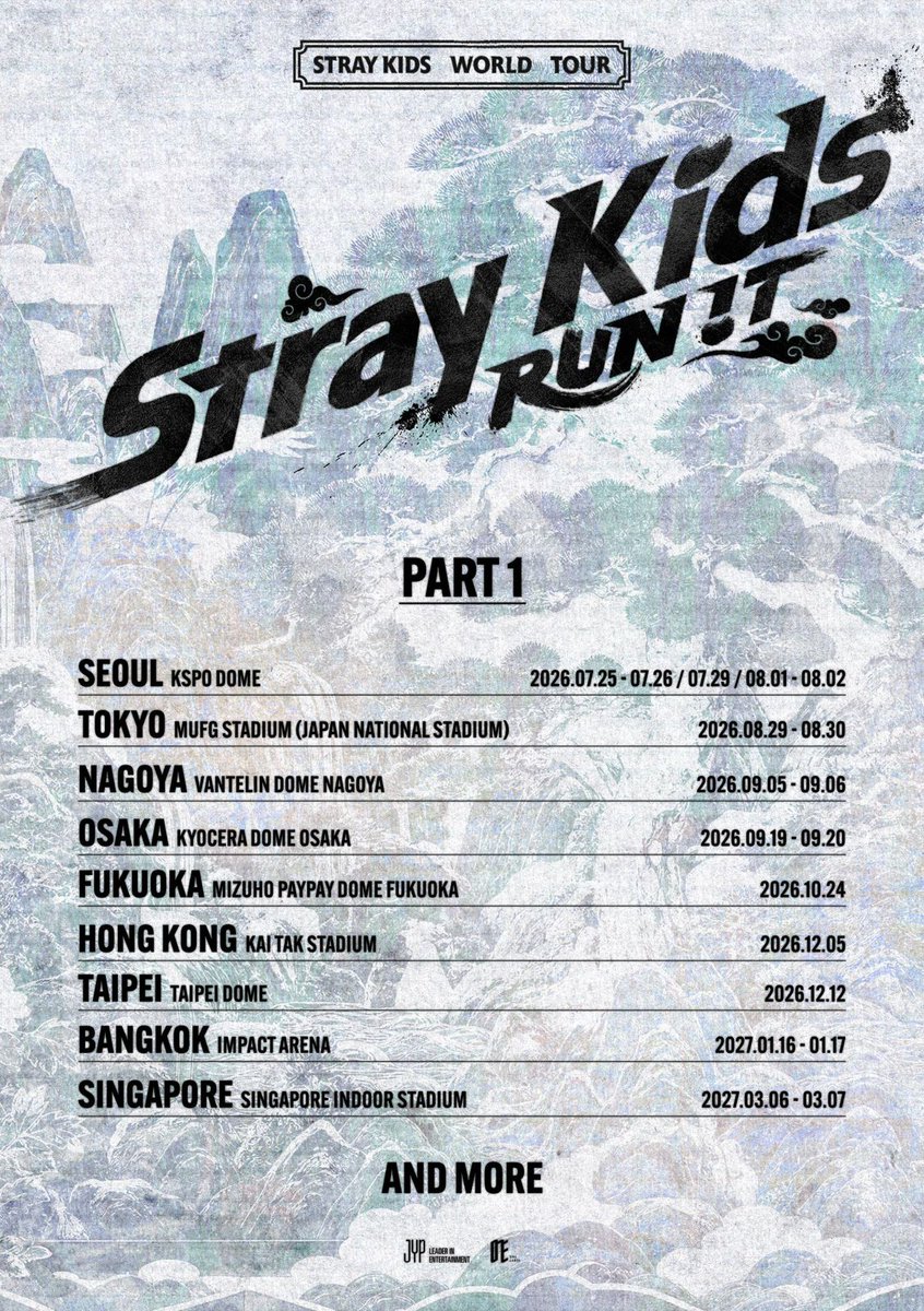 StrayKidsBrasil's tweet photo. 「 #INFO • 22.06.26 」
SOCORROOOO!!! Confiram as datas da primeira parte da World Tour “RUN IT”! 💥

@Stray_Kids #StrayKids #스트레이키즈 https://t.co/BetFlfJQCd