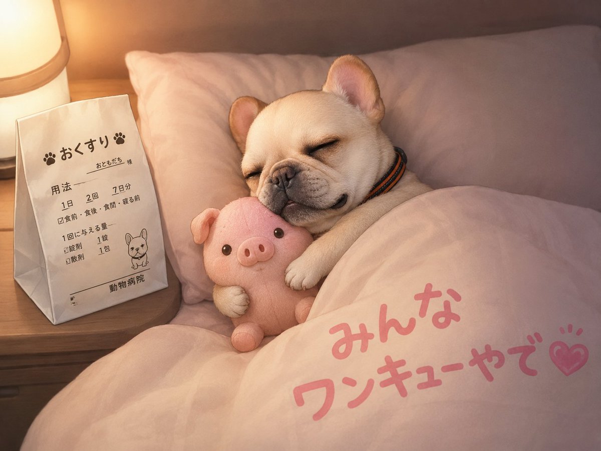 Mei40's tweet photo. 今、たいがは主と一緒に寝ています💤症状は落ち着いてて、ぐっすり横で眠っています😌✨
明日、目が覚めたら「主🎶ご飯🎶🎶」ぐらいの元気さが戻ってるといいな…🙏✨

🐯「みんな…ワンキューやで…ムニャムニャ💤」 https://t.co/NWGMUNnexK