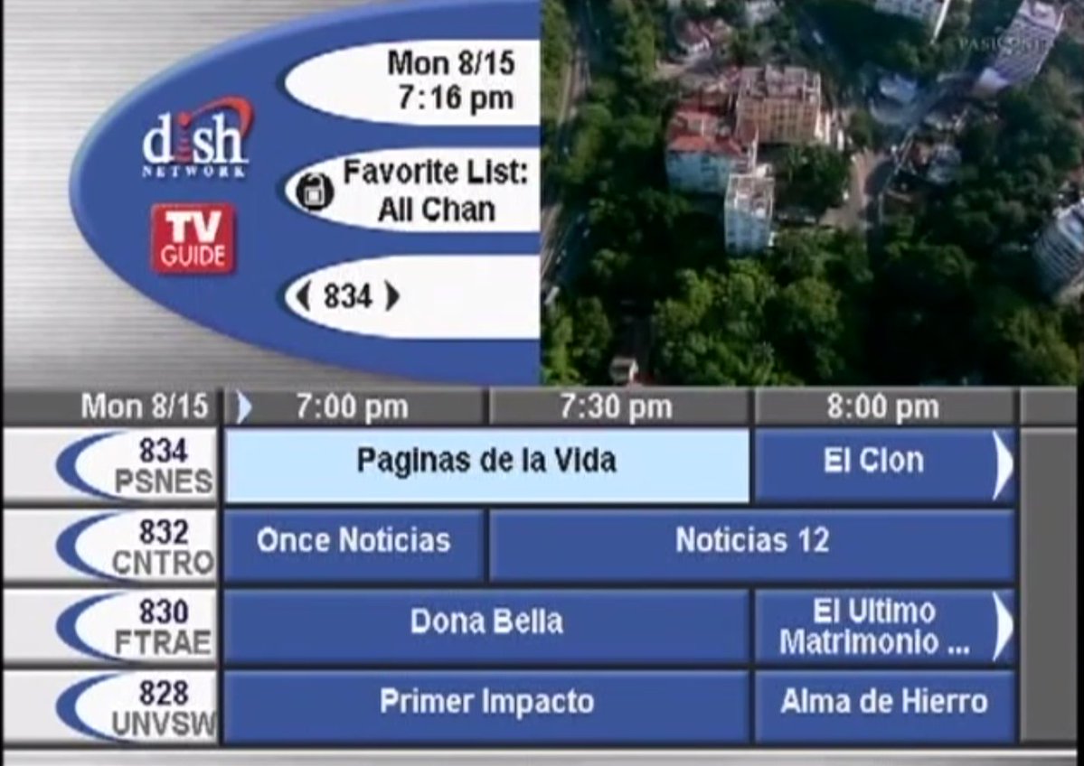 emilioboliviano's tweet photo. Grilla de programación de Pasiones en Dish. Año 2011. #PáginasDeLaVida #PáginasDaVida #ElClon #OClone https://t.co/A3ZYNaBlBf