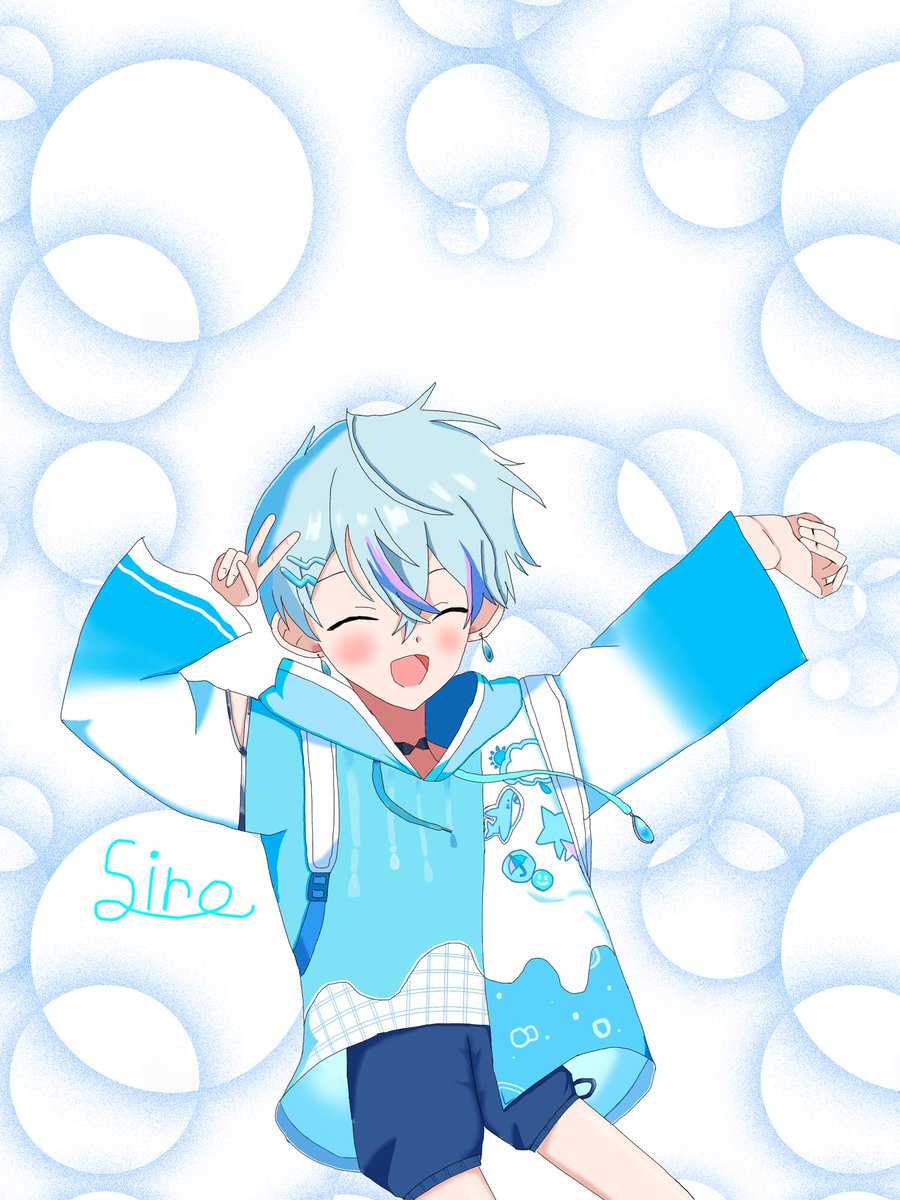 siro_mikomiko04's tweet photo. #こさめ爆誕なのさっ2026 

過去絵だけどせめてものお祝い🎉🎉
お誕生日おめでとうございます！
良い一年になりますように🍀🩵 https://t.co/9jETcbL9W5