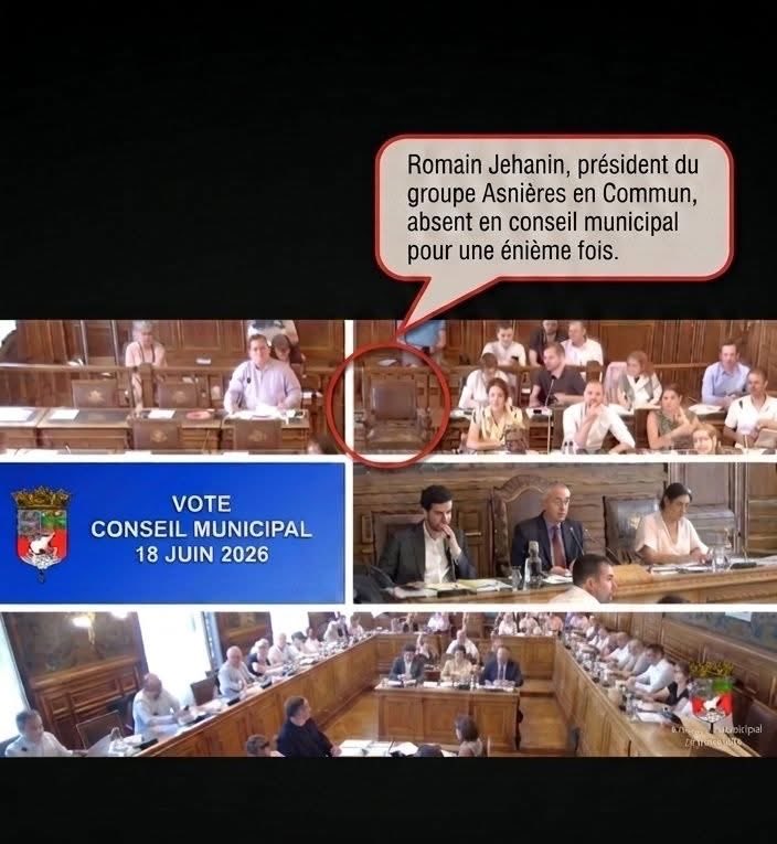 Larbielhadri92's tweet photo. Asnières en Commun publie fièrement ses photos du conseil municipal. Leurs élus étaient présents, dit-on. Romain Jehanin, lui, président du groupe, aurait été absent pour une énième fois semble-t-il. On s’investit davantage pour conquérir un mandat que pour l’exercer ? #Asnieres https://t.co/aRKpsJ0bA6