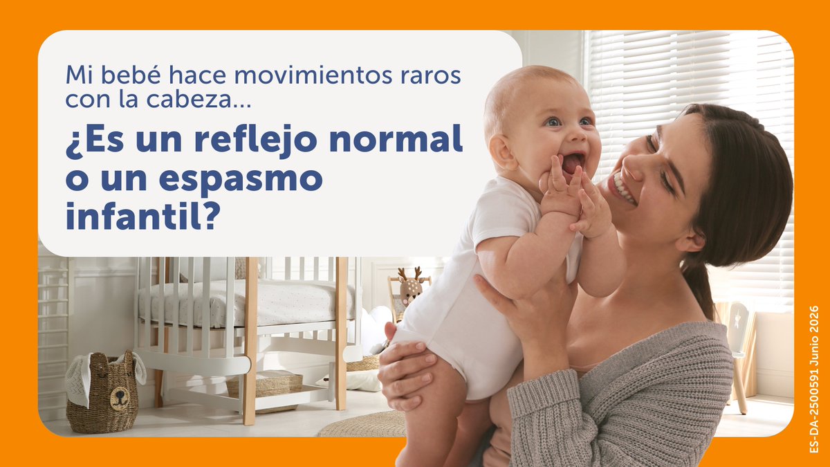vivirepilepsia's tweet photo. ¿Tu bebé hace movimientos raros con la cabeza? 🤔

Es vital diferenciar un sobresalto común de un #espasmoinfantil. Un diagnóstico precoz lo cambia todo.

🧬 Estos espasmos pueden ser la primera señal de alerta del sistema nervioso ante patologías como el #SíndromeSCN8A, una enfermedad genética rara que suele manifestarse en los primeros meses con #EpilepsiaInfantil.

📚 ¡Tenemos algo para ti! NUEVA Guía sobre el Síndrome SCN8A: https://t.co/tlOENzs2dv

📌 ¡Guarda y comparte para ayudar a otras familias!