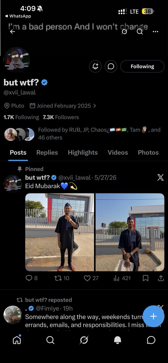Rachealluvs's tweet photo. @Anna_iizz @xvii_lawal Done sir https://t.co/EXdygY3vIY