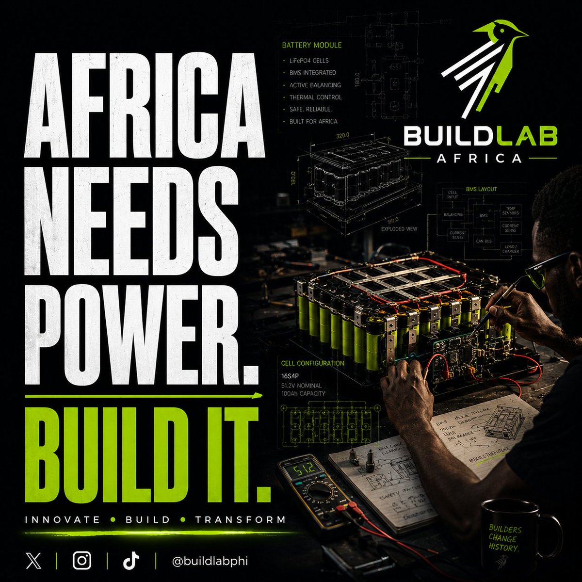 buildlabphi's tweet photo. ⚡ Africa needs power.

Not someday. Not eventually.
Now.

The next breakthrough won't build itself.

🔋 Build. ⚙️ Innovate. 🚀 Transform.

#BuildLabAfrica #EnergyInnovation #BuildIt #MadeInAfrica #Engineering #Prototype Needs Better Farms. Build It. https://t.co/6tC1rZc3HC