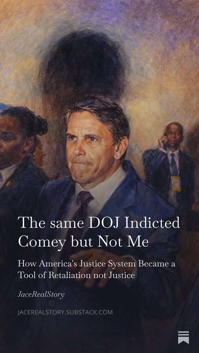 Jacerealstory's tweet photo. The same DOJ Indicted Comey but Not Me
👉https://t.co/gnOjNVfP2f
#JamesComey
#Comey
#ComeyIndictment
#JamesComeyIndicted
#ComeyCase
#ComeyTrial
#TrumpThreatCase
#BreakingNews
#Politics
#USPolitics
#LegalNews
#CourtCase
#Indictment
#Investigation
#Constitution
#FirstAmendment https://t.co/tCLUWEYwjg