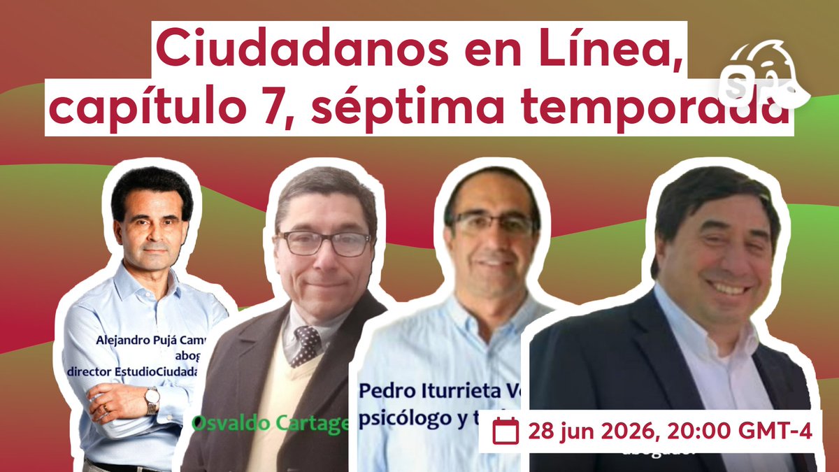 StudioCiudadano's tweet photo. PRÓXIMO DOMINGO 28 DE JUNIO: Ciudadanos en Línea, capítulo 7, séptima temporada.

https://t.co/JcG8UO0nED https://t.co/oguuqbpGVy