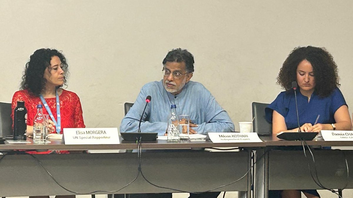 GENetwork's tweet photo. @ciel_tweets @FIANista @SRclimatechange @SRtoxics @UNUCPR @BDPM_Geneva International human rights expert Miloon Kothari stresses that the #MaastrichtPrinciples are anchored in universality &amp; equal dignity of all, while the concept of intergenerational equity is linked with several human rights norms including the right to #HealthyEnvironment. https://t.co/x2y2t7sEEk