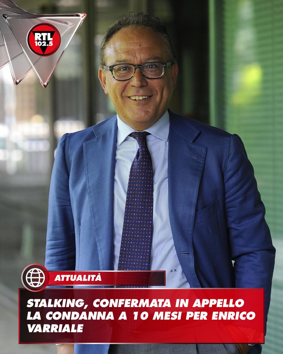 rtl1025's tweet photo. 📍 Confermata in appello la condanna a 10 mesi, pena sospesa, per il giornalista televisivo Enrico Varriale, imputato per stalking e lesioni nei confronti della sua ex. I giudici della prima sezione penale della Corte di Appello di Roma hanno ribadito la sentenza emessa nel giugno dello scorso anno dal giudice monocratico. Intanto lo scorso dicembre il giornalista è stato condannato in primo grado a 7 mesi, pena sospesa, per un altro caso che lo vede accusato di minacce e lesioni nei confronti di un'altra ex compagna

📷 ANSA