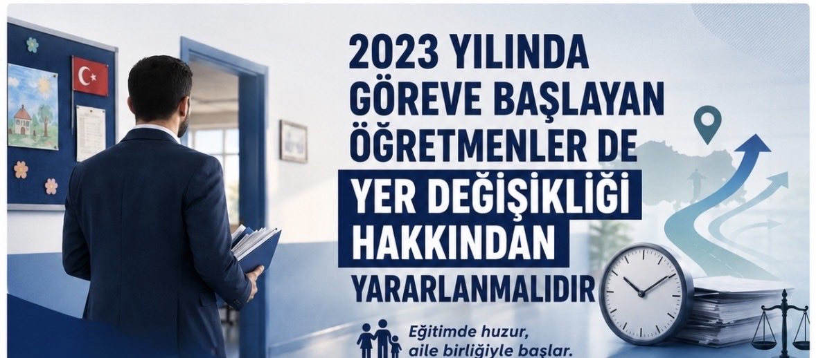 Ider53's tweet photo. Binlerce öğretmen ailesinden uzakta görev yapıyor. Aile bütünlüğünün korunması için 2023 atamalı öğretmenlere de yer değişikliği hakkı tanınmalıdır. #2023EylülAtamasıAileBirligi https://t.co/RhHhoGObtz