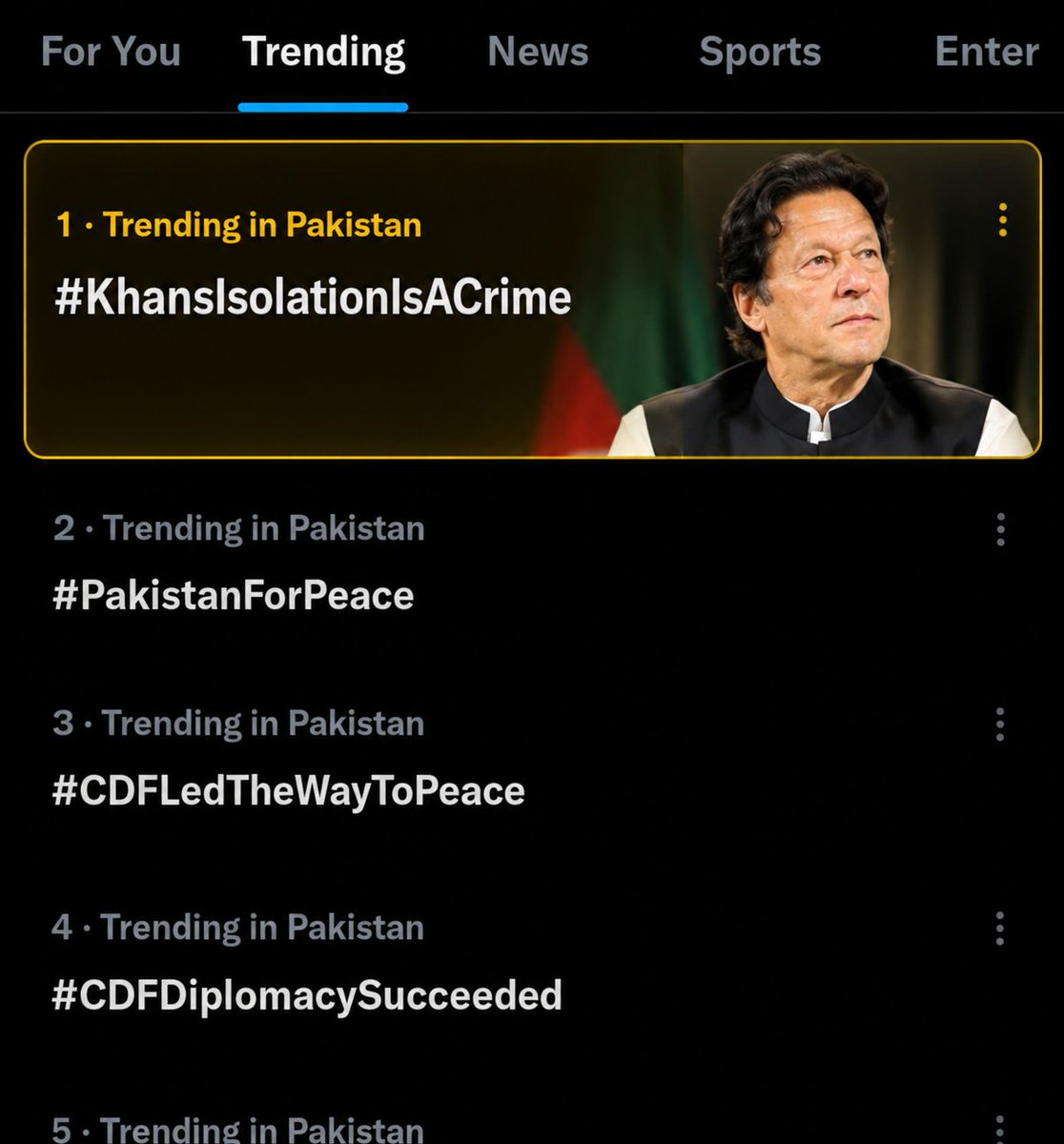 KaliwalYam's tweet photo. پانچ منٹس میں ٹاپ ٹرینڈ، سب آواز اٹھائیں 🚨
#KhansIsolationIsACrime https://t.co/ibwkjRl8no