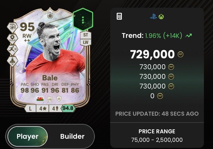 EAFCassist's tweet photo. 🚨❤️ LIKE THIS POST IF YOU WANT A FREE GARETH BALE GOTG 🏴󠁧󠁢󠁷󠁬󠁳󠁿🪄

• ✅ MUST FOLLOW @FCcoinstore 

Winner 7PM UK 🎯🎯🎯 https://t.co/y2ozNcowf8