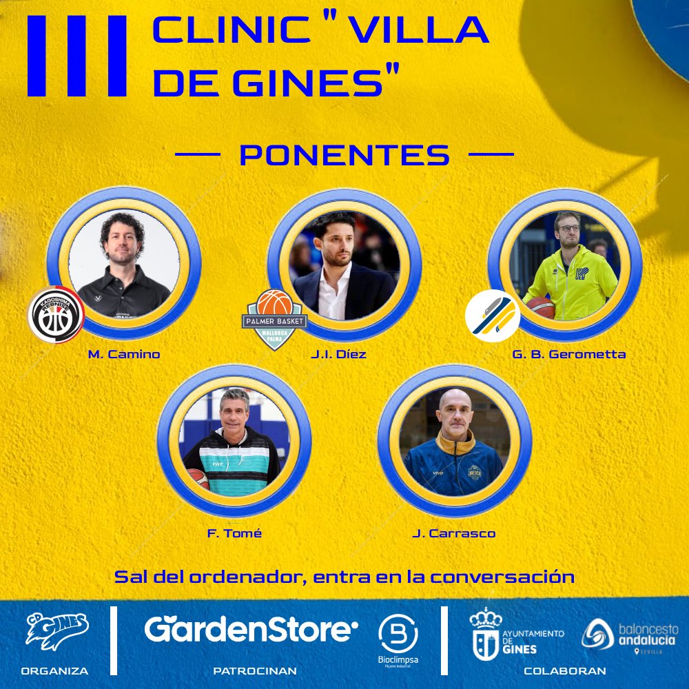 cdgines's tweet photo. 🏀 El III Clinic "Villa de Gines" ya tiene programa completo:

🇪🇸 @Matias_Camino 
➡️ Desarrollo de jugadores sin entrenamientos individuales

🇪🇸 Juan I. Díez
➡️ Enseñanza del bloqueo directo e indirecto

🇮🇹 Giovanni B. Gerometta
➡️ Desarrollo del jugador a través del poste bajo https://t.co/bdXHXOKCzd