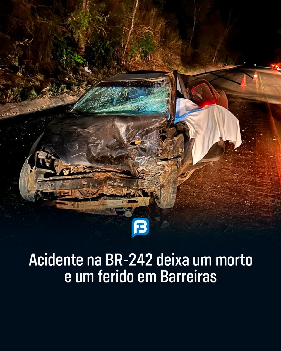 FalaBarreiras's tweet photo. ACIDENTE NA BR-242 DEIXA UM MORTO E UM FERIDO EM BARREIRAS
https://t.co/o1q22OPlgx
#AcidenteNaBR242 #Barreiras #PRF #SAMU #Transito #SegurancaViaria
Siga o Falabarreiras no Instagram:
https://t.co/YnDGy4Gb9L
Falabarreiras, notícia é pra sempre! https://t.co/z8dOAt3qK3