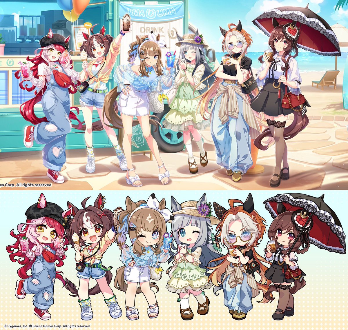 PEERLESSHER0INE's tweet photo. Everyone should look at our summer collab photos again! https://t.co/fQXf6oOYKn