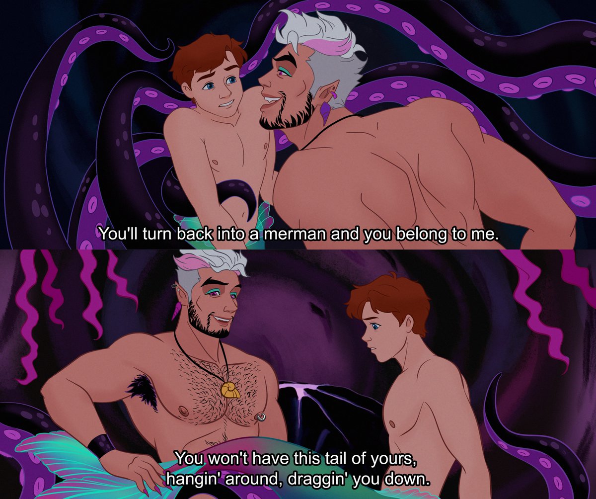 jdn1319's tweet photo. Life's full of tough choices, innit? 😈💜🖤

#thelittlemermaid #ariel #ursula #fanart #disney https://t.co/qZSgj1U6wl