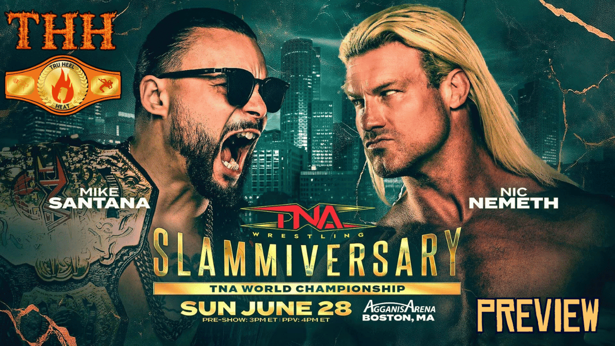 TruHeelHeat's tweet photo. Will This Be Mike Santana's Final #TNA Match? #UltimateX Returns!
Join @TruHeelSP3 & special guest @JoelPearl of @Fightful LIVE at 1:05PM ET for our #TNASlammiversary 2026 Preview.
Set your notifications to on! #Slammiversary
https://t.co/foncA7CAfv https://t.co/DbFYQtBvnT