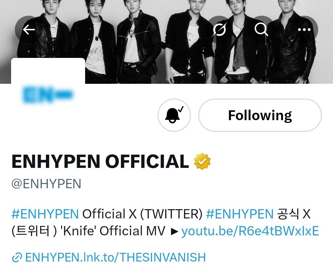 about__enhypen's tweet photo. The ENHYPEN logo has been blurred on all their social media accounts. Engenes are you ready 👀 https://t.co/pYCBhrgTWo