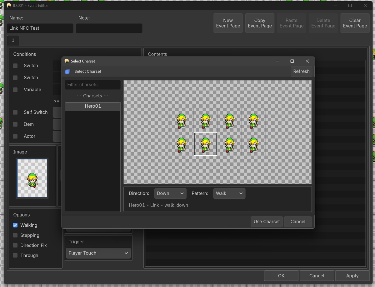Chronos_VT's tweet photo. charsets work like RPG Maker now #Godot #DotNet #CSharp https://t.co/SXJi5m8ij4