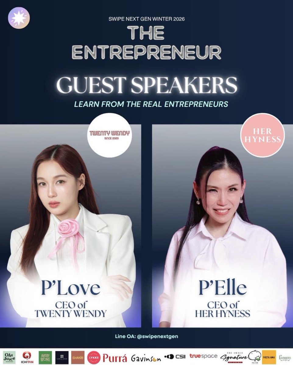bodyguardchuu's tweet photo. WOAH LOVERRUKK WILL BE A GUEST SPEAKER FOR [Swipe Next Gen: The Entrepreneur] on July 28th! 🔥 

“CEO of Twenty Wendy” 💖
“Learn from real entrepreneurs” 🤭

Note: It’s a premium 7-day camp for high schoolers who want to learn business skills 
#loverrukk #มินิฮาร์ทของเลิฟ https://t.co/a5uzJz5no9