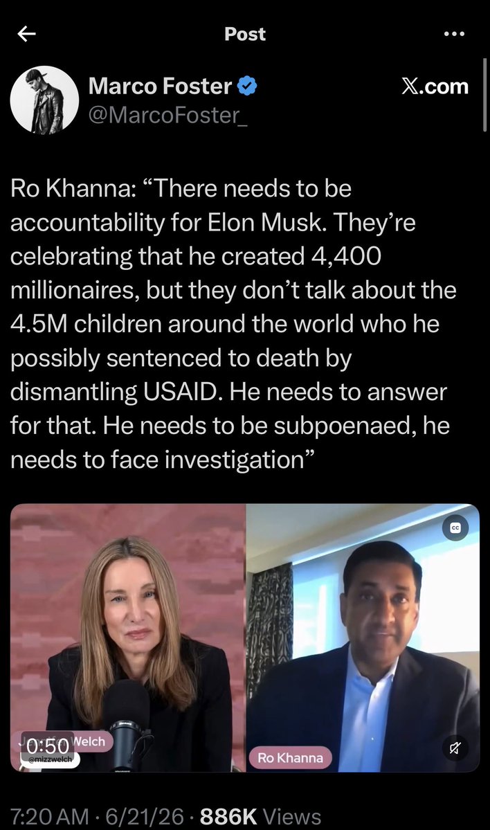 RelaxingNews's tweet photo. @RoKhanna In just 24 hours Ro Khanna has received the absolute most brutal ratio of all time and accused Elon Musk of personally killing 4.5M children. https://t.co/ZouHhYlI1G