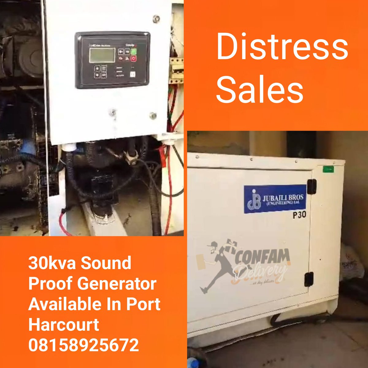 Confamdelivery's tweet photo. Distress Sales 
Product Description: 
30KVA SOUND PROOF GENERATOR 

Amount: 5 MILLION slightly negotiable 
Status: very ok and Still available

Location: Port Harcourt 08158925672 https://t.co/hRe7c7ZdGU