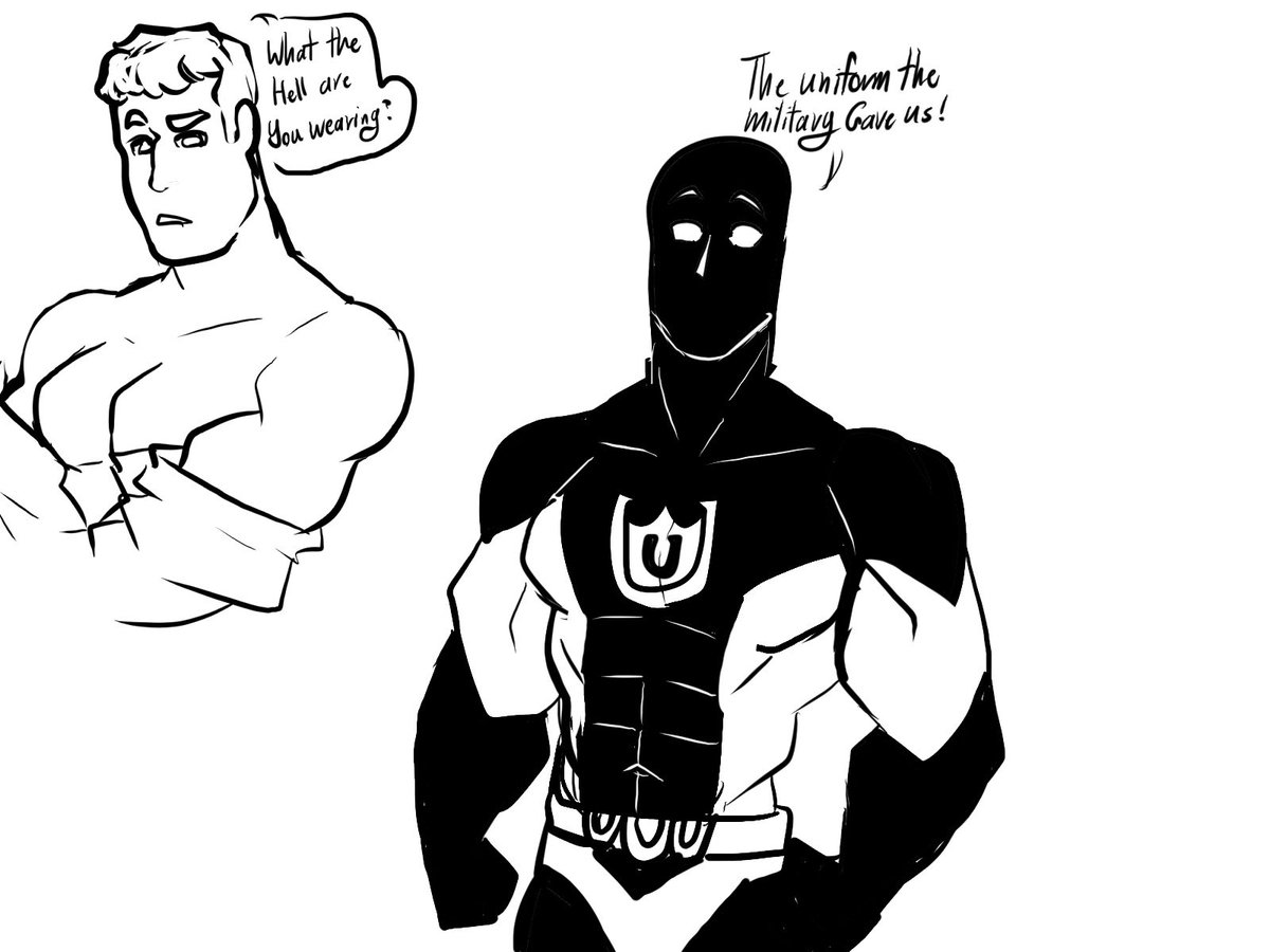 Artisialmaniac's tweet photo. The OC’ification of the incredible characters so I can use them for my comics is fun. Lmao 
#theincredibles 

Hypershock - High Seis 
Universalman - Mr.Universal https://t.co/aPPbQwosJt