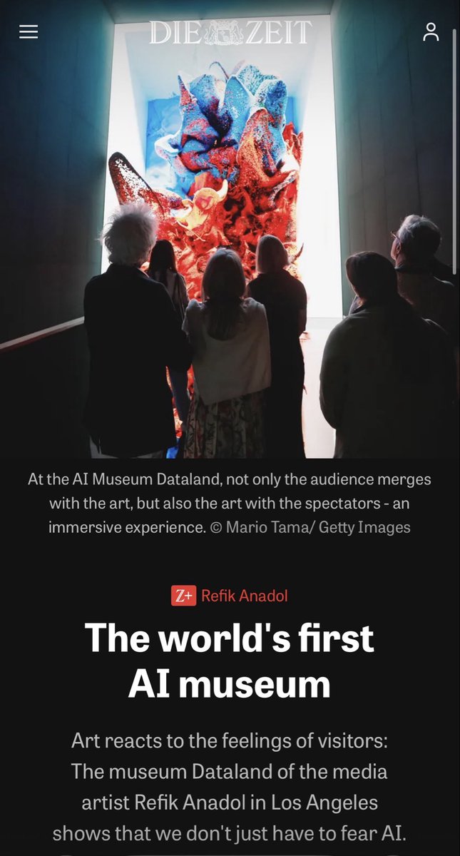 refikanadol's tweet photo. Dear friends, we are deeply grateful for the wonderful press and seeing the impact of DATALAND globally! https://t.co/P1tV8ETJwS