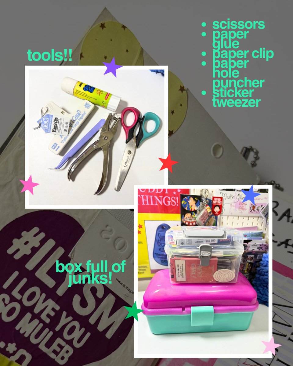 ipadkidcore's tweet photo. #junkjournal prep! berantakan tapi seruuu📓✂️📂🧮🔖 https://t.co/kHsRllXce7