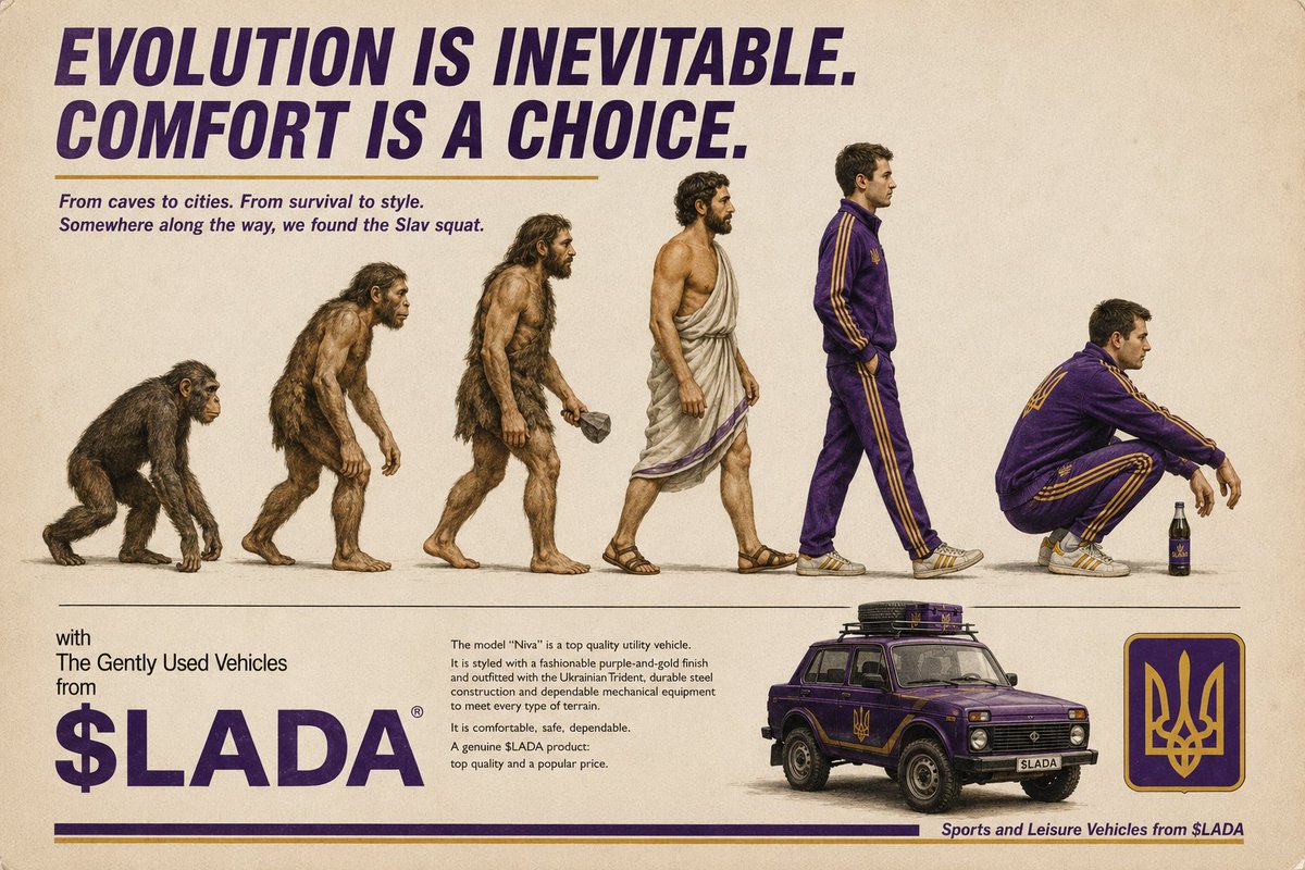 GentlyUsed_Lada's tweet photo. Human evolution was a mistake.

The final form was always the Slav squat.

Time to get comfortable. https://t.co/ItnHNaRvvP
