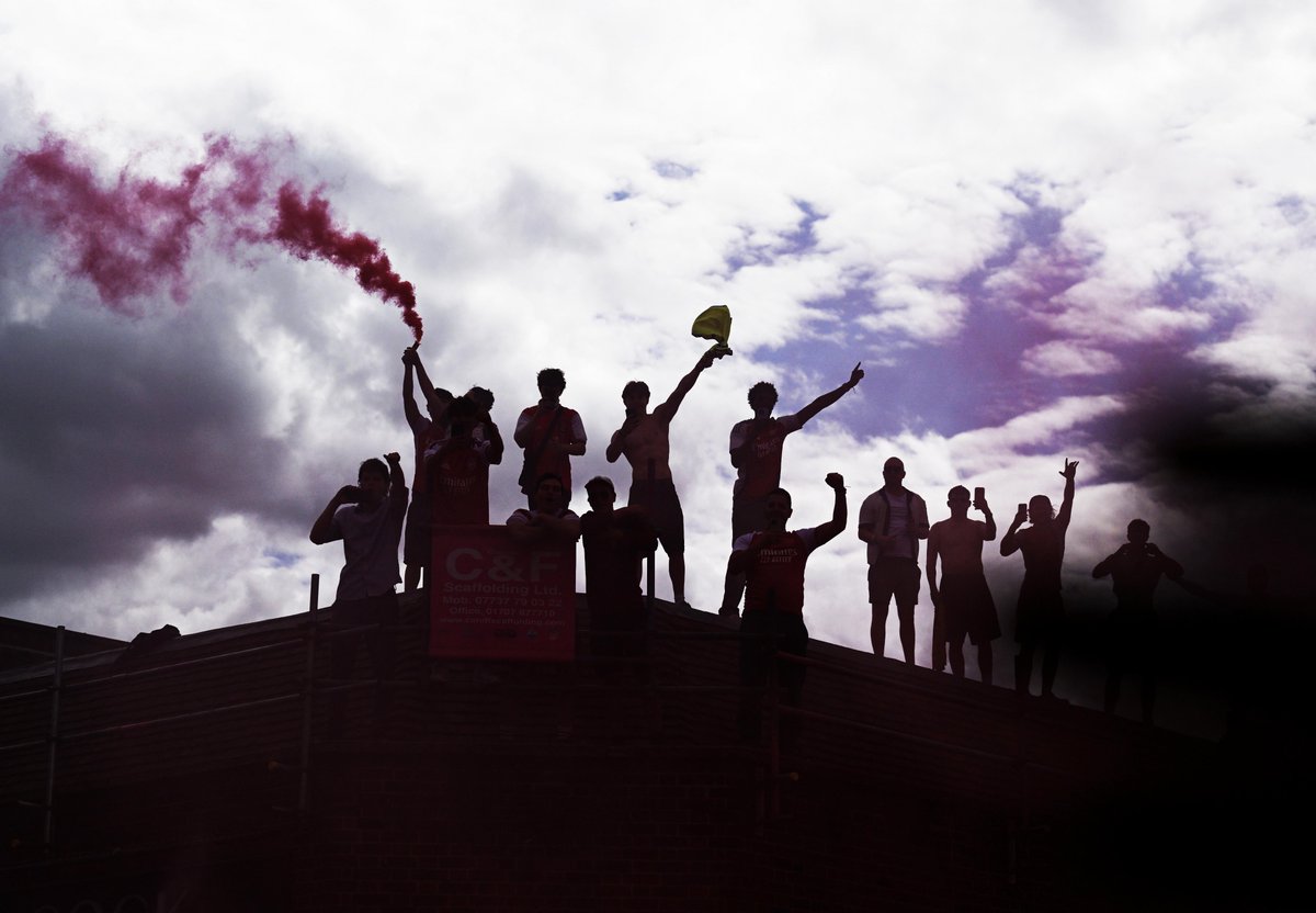Arsenal's tweet photo. 10.⁠ ⁠Arsenal supporters at the Premier League Winners Parade on May 31. I’ve covered every parade since 1991 and this was the biggest and best I’ve worked on. https://t.co/KS6Lp3FugW