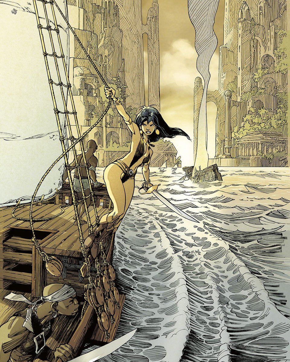 HeavyMetalInk's tweet photo. Olivier Vatine is a French comic book artist and author born in Le Havre in 1959. He began his career in the 1980s by publishing short stories and working with writer Thierry Cailleteau on projects such as Fred et Bob and Stan Pulsar 📚 https://t.co/9ElFOKVlSF