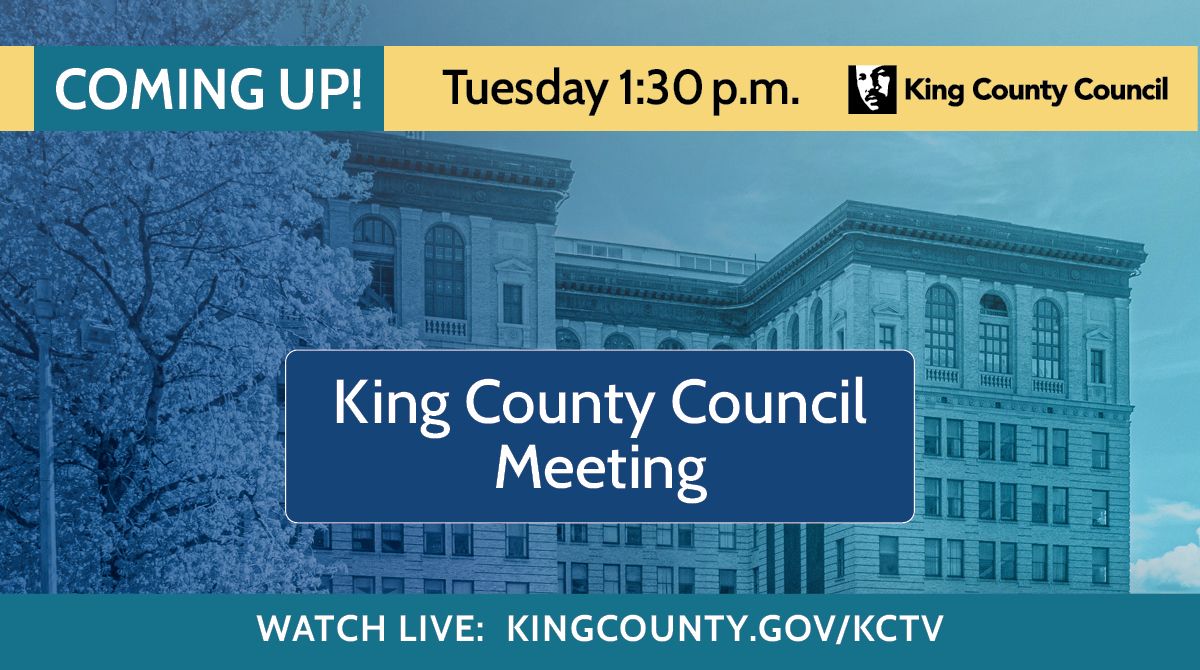KCCouncil's tweet photo. Join us Tuesday, June 23, at 1:30 p.m. for a hybrid meeting of the full Council. 

Councilmembers, who will be attending remotely, will consider a major supplemental budget package that would update funding for county services, programs, and capital projects across the 2026–2027 biennium.

The Council will also consider proposed sewer rates and charges, a proposal related to a new opioid treatment program facility in South King County, and several labor, environmental, and telecommunications-related items. Public testimony will be accepted on Items 6–14 and 20–24. You can find more info on these topics and other items in our meeting packet here: https://t.co/RUyR1fOHLf.

Want to watch or participate? Meetings stream live at https://t.co/CR4R3hTSZV. While Councilmembers will participate via Zoom, you can still attend in person on the 10th floor of the King County Courthouse (516 Third Ave in Seattle) or join us on Zoom using webinar ID 873 0459 1515. That same ID can also be used by phone at 1-253-215-8782. As always, public testimony may also be submitted via email to clerk@kingcounty.gov before 10:00 a.m. on the day of the meeting.