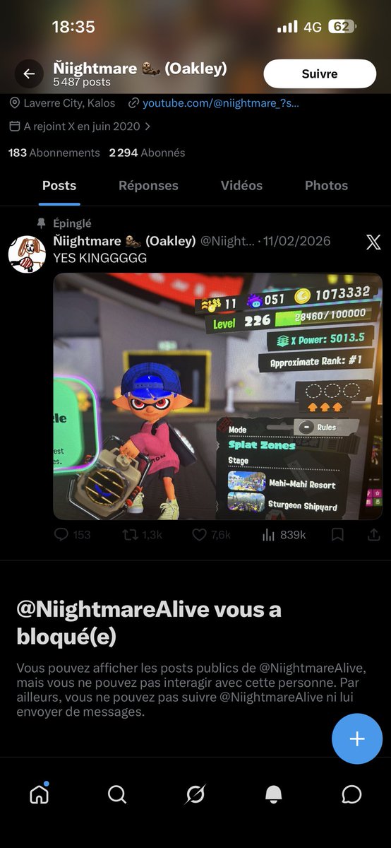 Xercess98's tweet photo. I’m so sad… what’s my life is going to be now that Nightmare (top player next to Grey, Jared and Kyo) blocked me https://t.co/Cfq9xch1Ro