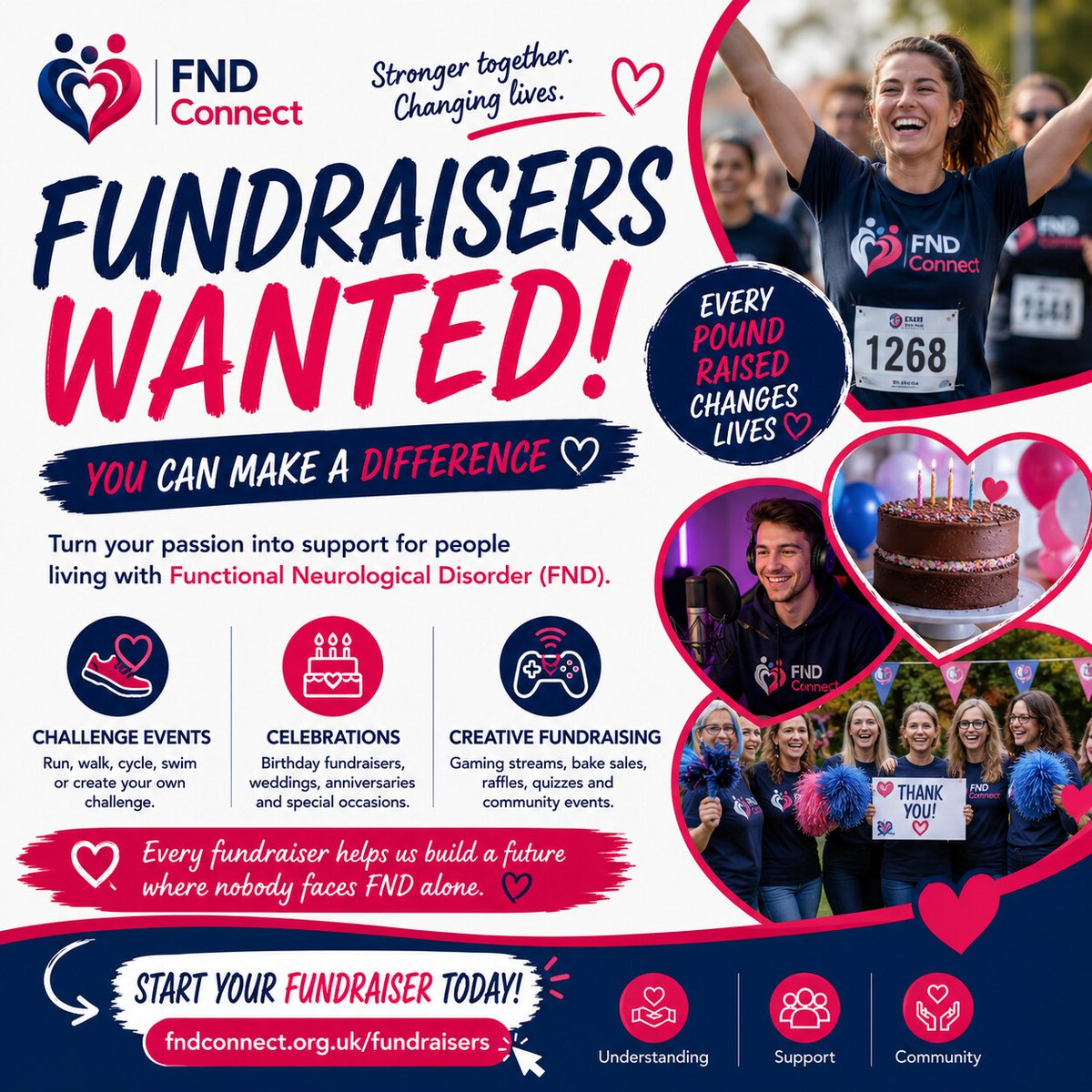 fndconnect_uk's tweet photo. Feel the thrill of adventure while making a real difference! Take on a challenge for FND warriors – run, cycle, swim or create your own fundraiser. Every pound changes lives!
https://t.co/OVeD8E7bFP
#FNDConnect #FND #Fundraise #StrongerTogether https://t.co/yLz9Wrav30