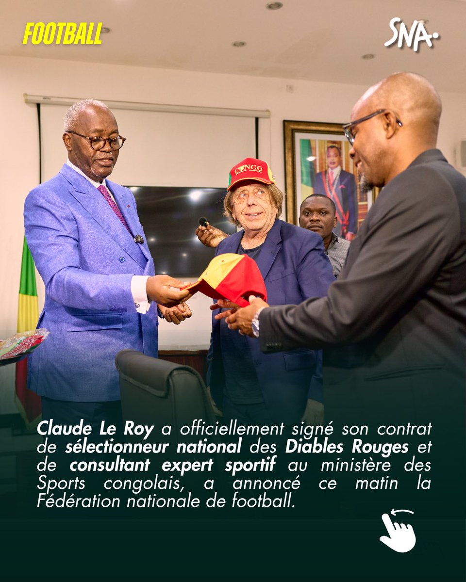 snewsafrica's tweet photo. Le Congo voit grand pour la CAN 2027 ! 🇨🇬
Claude Le Roy fait son grand retour à la tête des Diables Rouges, épaulé par le Sénégalais Omar Daf comme adjoint. En associant l'expérience légendaire du « Sorcier Blanc » et la rigueur de Daf, la sélection congolaise lance officiellement son opération reconquête ! 🎯🔥

Plus d’infos : https://t.co/Z9pYOVGe5x…