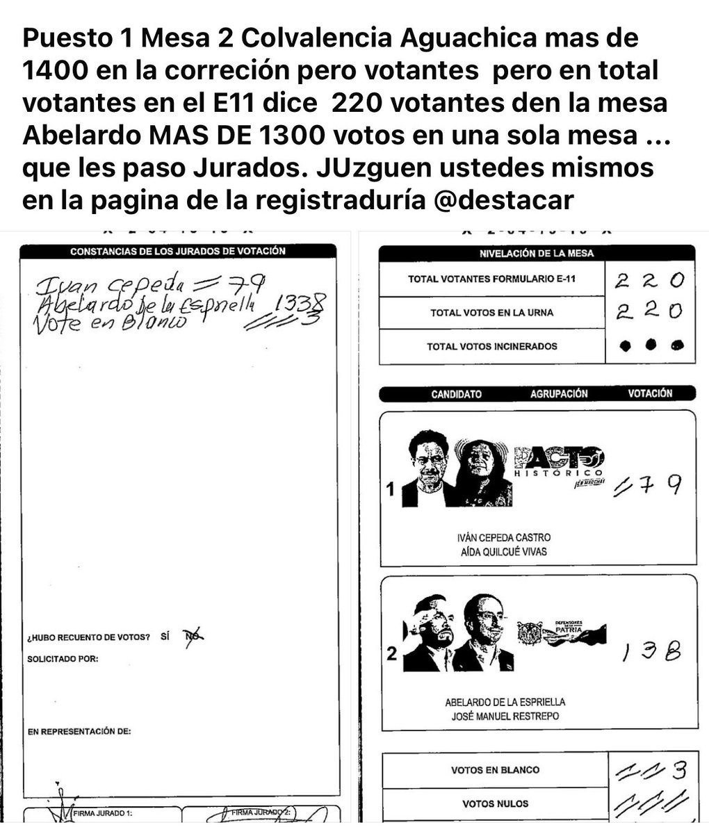 imrose_rosa's tweet photo. @Pfrobledo @Registraduria Lo que "admiran". 🤔🤨🙄 https://t.co/wY9MukZ7z7