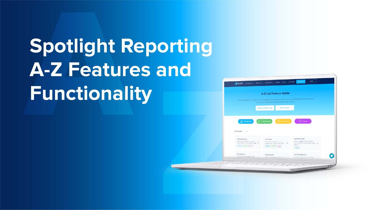 spotlightrep's tweet photo. Spotlight Reporting A–Z Feature Guide 📘

Discover the full power of Spotlight Reporting in one easy place. Our A–Z guide helps you quickly navigate features, understand key capabilities, and make the most of the platform.

Explore the guide 👉 https://t.co/UeG13m9jBw https://t.co/VvtrZazXUn