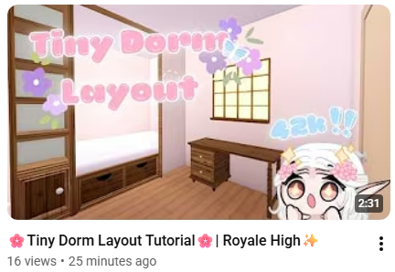 AylahRaee's tweet photo. 🌺NEW LAYOUT TUTORIAL ON YOUTUBE!🌺

 This dorm is tiny, cozy and only cost 42k!!💫 https://t.co/mCuWwLno0v